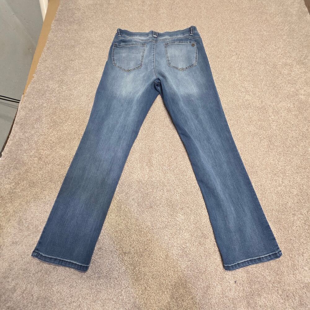 Democracy "Ab"solution Jeans Size 14P Petite Tummy Control Straight Leg Womens